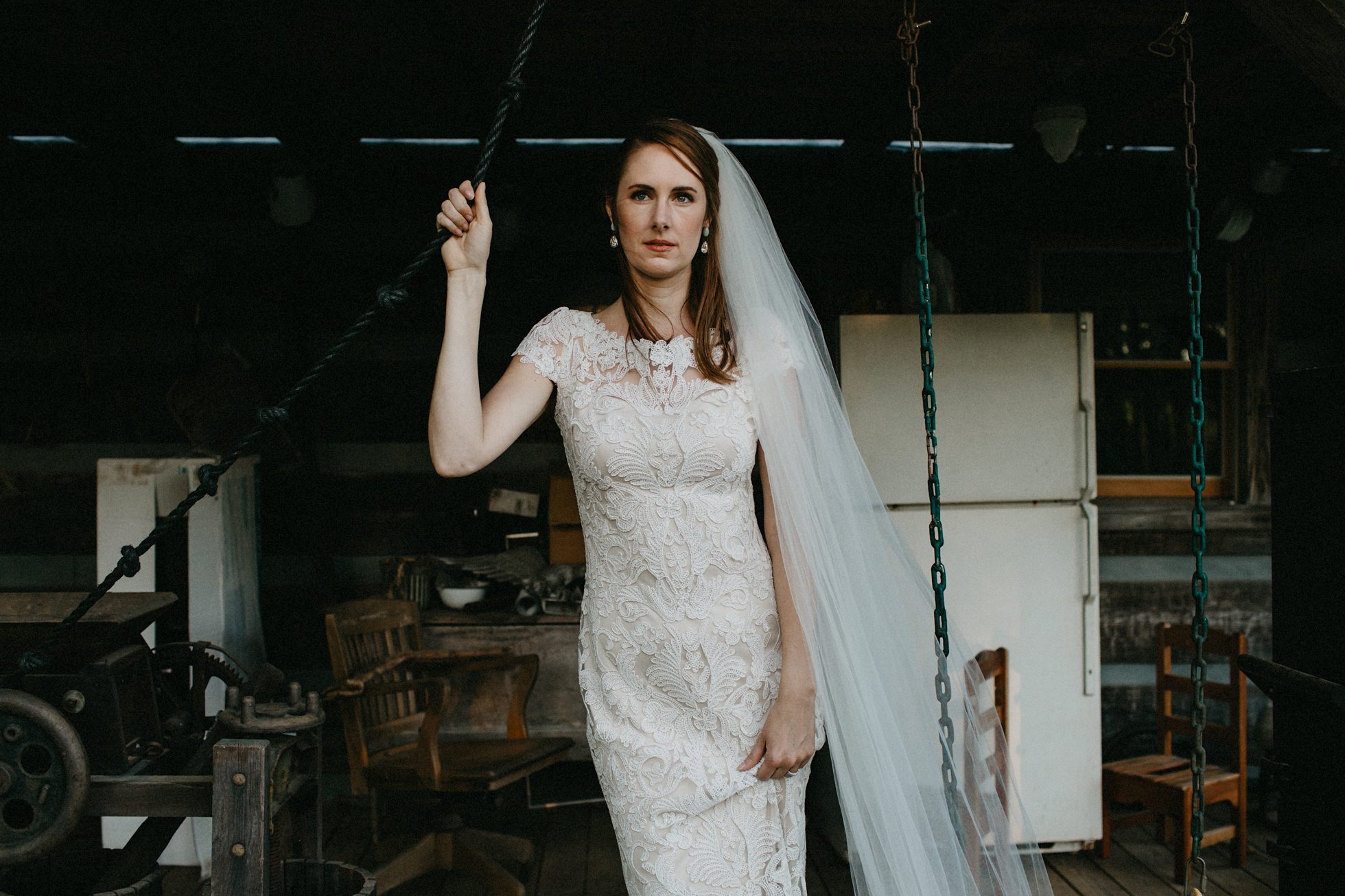 charlotte wedding photographer, lace dress bridal portraits 