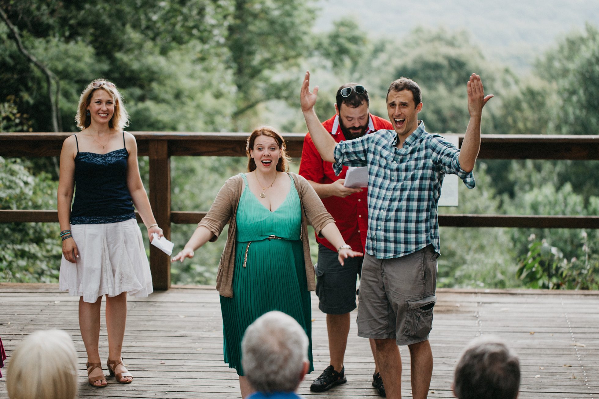 brown county state park, nature center overlook wedding