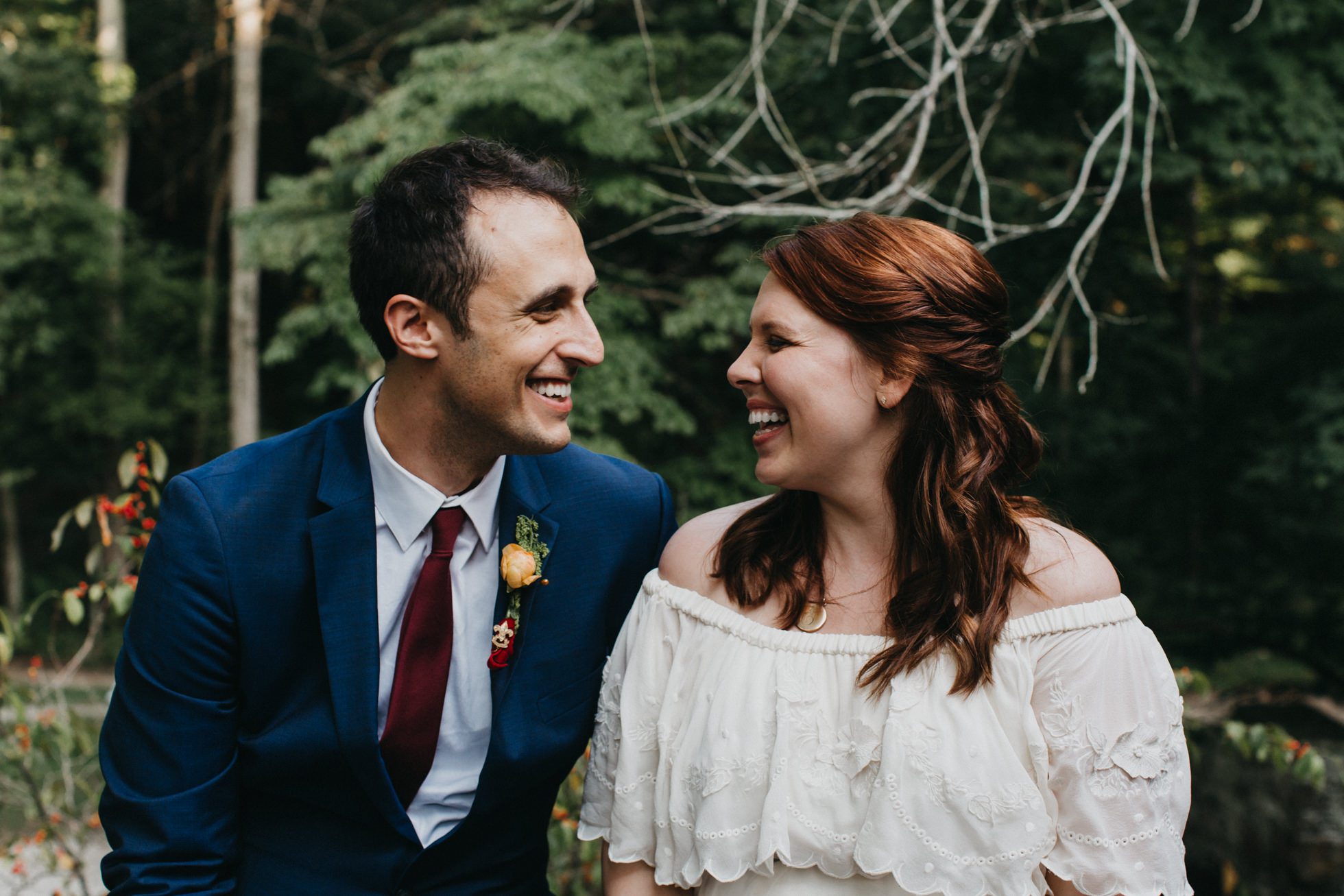 A Formal Black-and-Gold Wedding Outdoors in Indiana