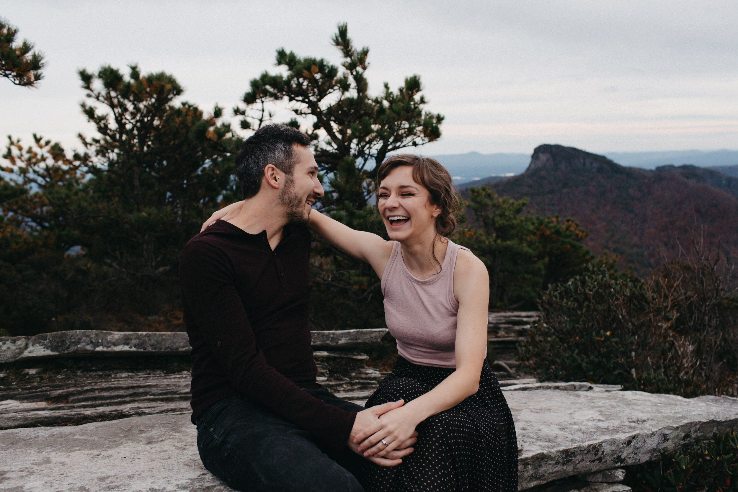 asheville engagement photos, kasey loftin