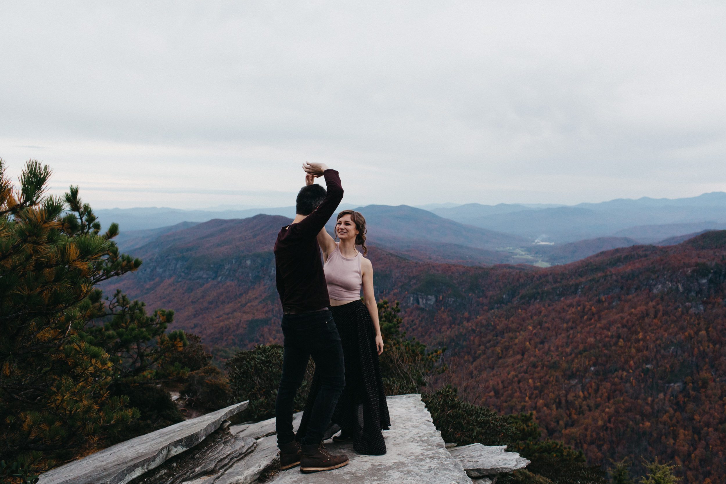 asheville engagement photos, kasey loftin