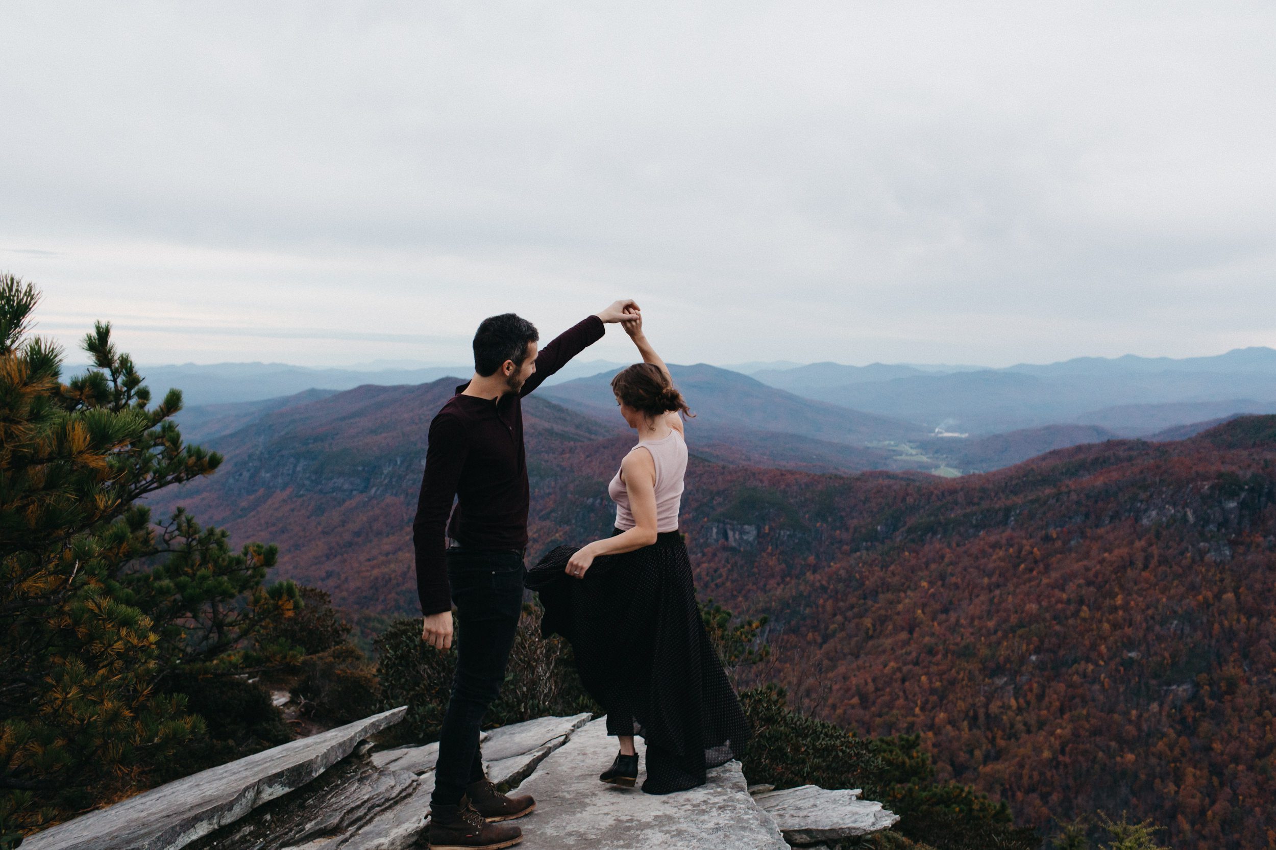 asheville engagement photos, kasey loftin