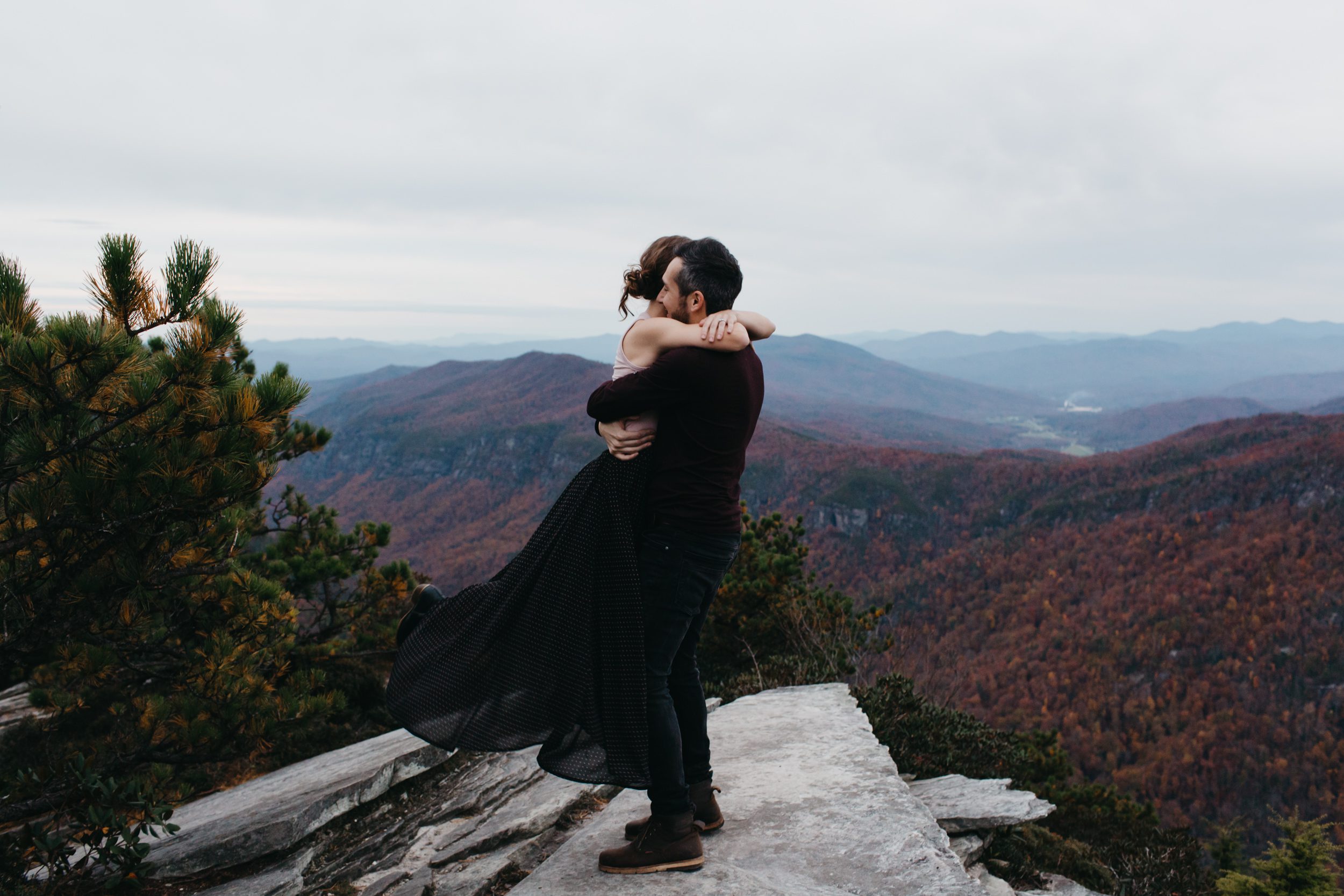 asheville engagement photos, kasey loftin