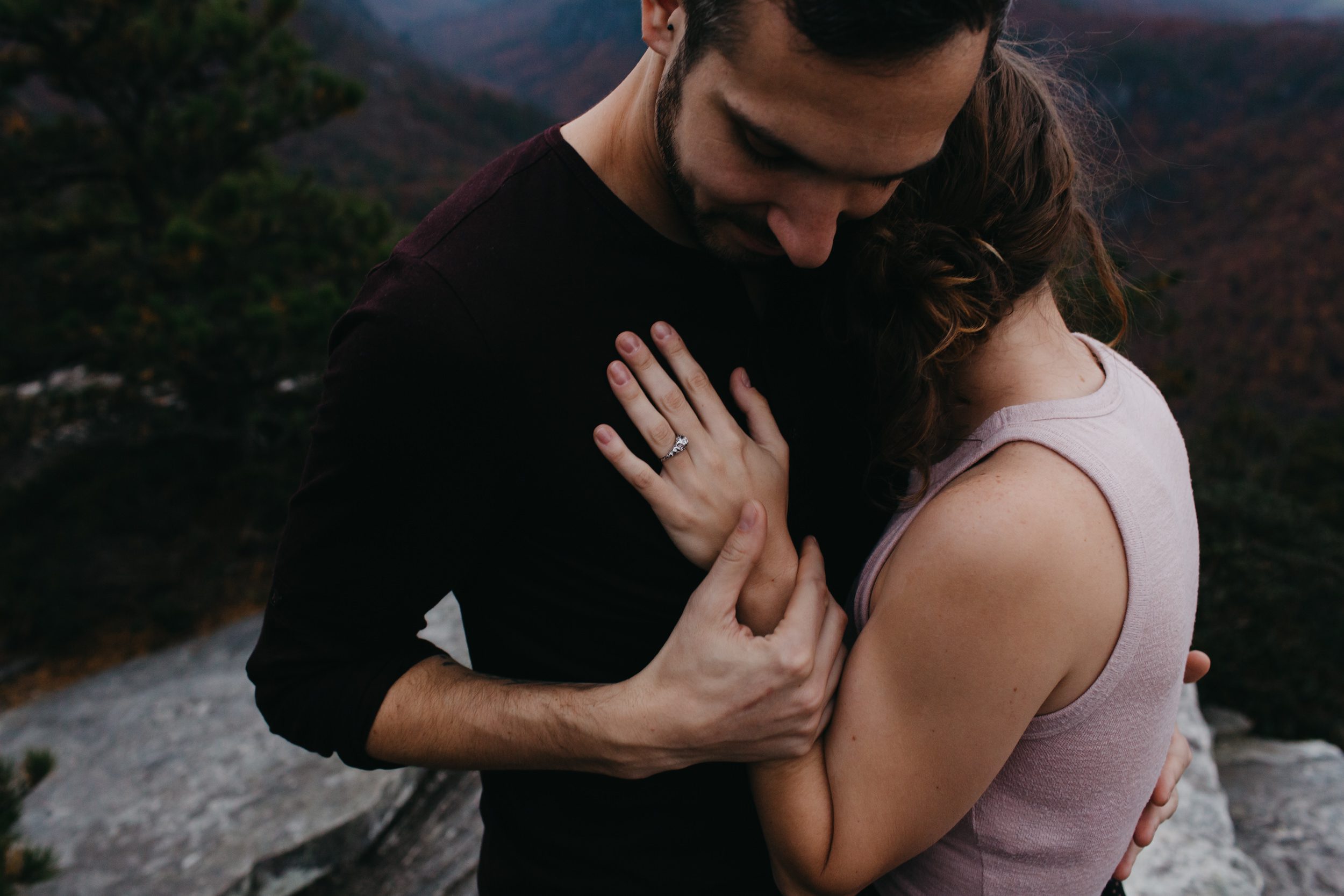 asheville engagement photos, kasey loftin