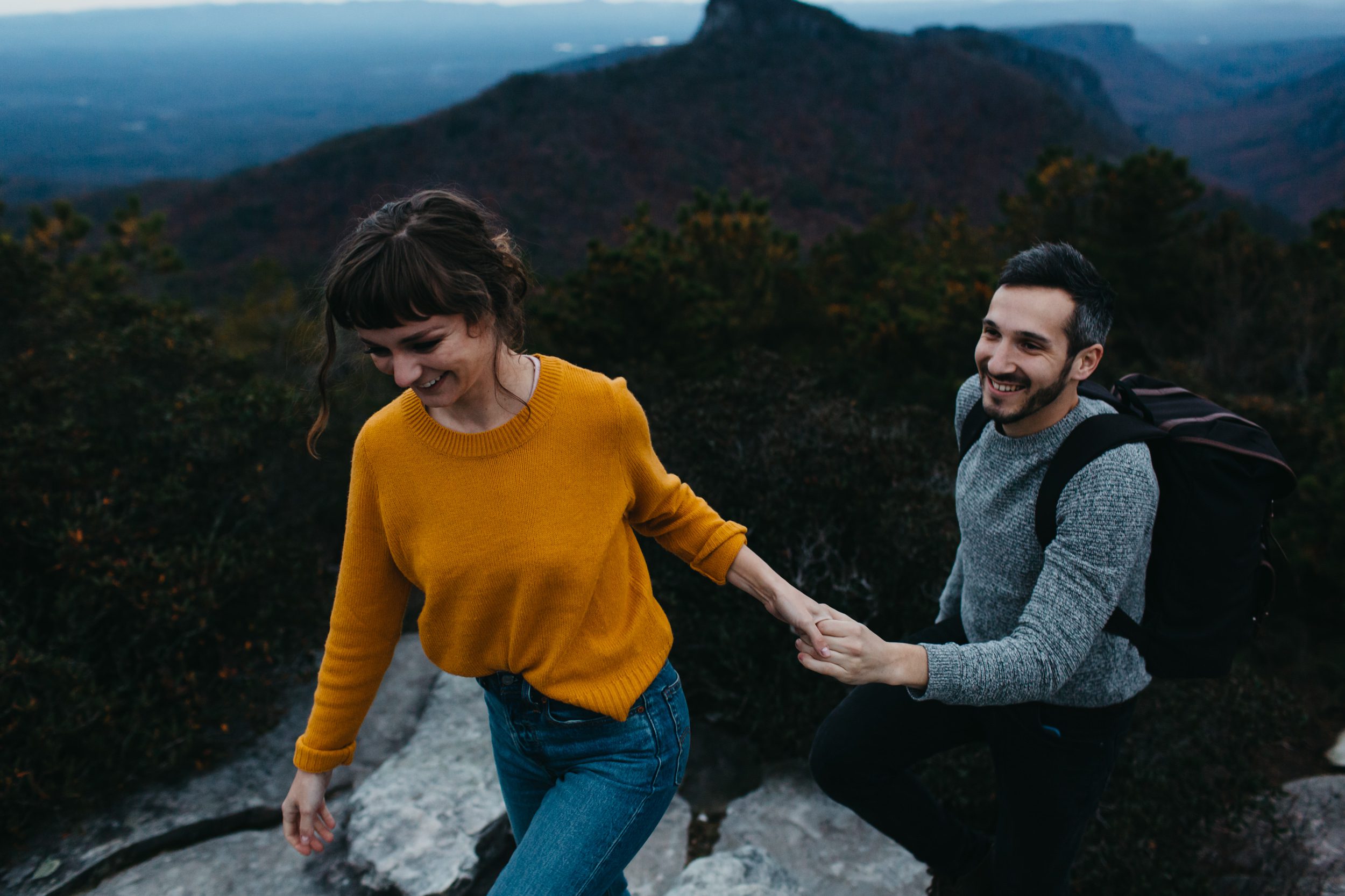 asheville engagement photos, kasey loftin